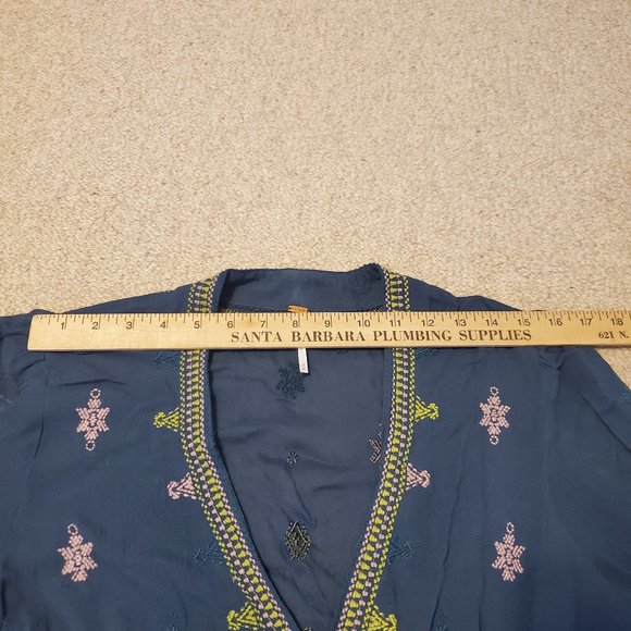 Free People Navy Floral Mini Dress - Picture 4 of 12